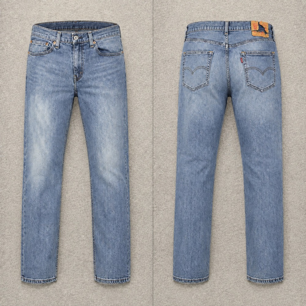 Levi's 514 Jeans Men's 34x32 Light Wash Blue Stretch Straight Fit Outdoor Summer
